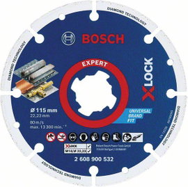 Bosch Accessories 2608900532 X-LOCK Gyémánt bevonatú vágótárcsa Ø 115 mm Furat átmérő 22.23 mm Fém 1
