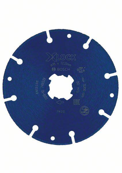Bosch Accessories 2608900532 X-LOCK Gyémánt bevonatú vágótárcsa Ø 115 mm Furat átmérő 22.23 mm Fém 1 2. kép