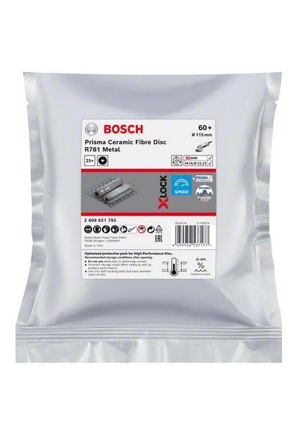 Bosch Accessories 2608621792 X-LOCK Prisma Ceramic Rost tárcsa Ø 115 mm Furat átmérő 22.23 mm 25 db 2. kép