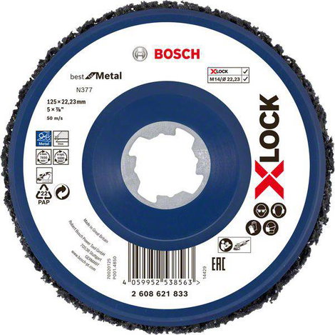 Bosch Accessories 2608621833 X-LOCK Csiszolótárcsa Ø 125 mm Furat átmérő 22.23 mm 1 db