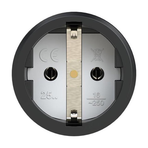PCE 2510-sr Védőérintkezős alj Gumi, Termoplaszt 250 V Fekete, Piros 2. kép