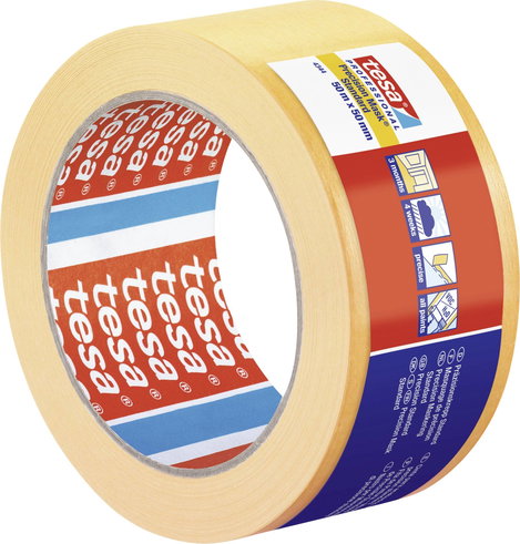tesa PRECISION STANDARD 04344-00000-00 Krepp szalag Präzisionskrepp® Sárga (H x Sz) 50 m x 50 mm 1 d 2. kép