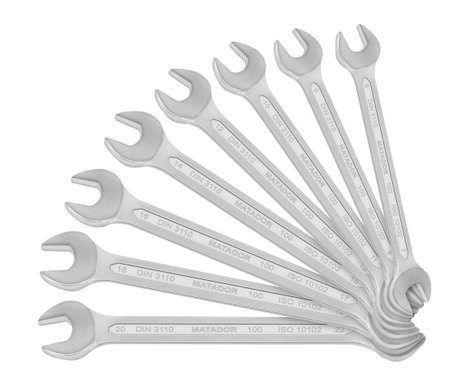 Matador Schraubwerkzeuge 01009080 Matador Kettős csavarkulcs készlet 8 részes 6 - 22 mm DIN 3110