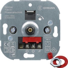 Ehmann 3900x0100 Beépíthető dimmer Alkalmas fényforrásokhoz: Izzó, Halogén izzó