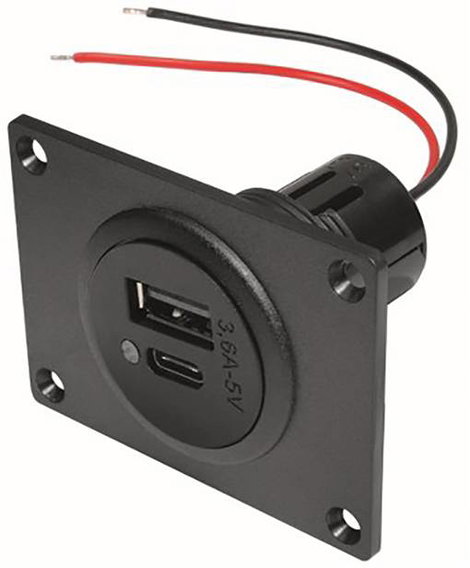 ProCar Tápellátás USB-C / A kettős aljzat 12 vagy 24 V/DC