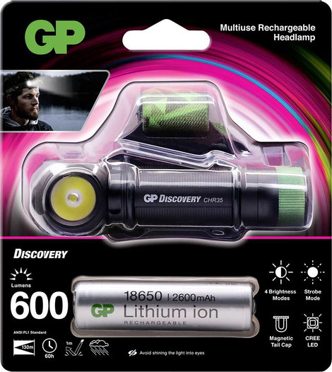 GP Discovery GPDISHLCH35BL131 Fejlámpa 60 óra 153 g 12. kép