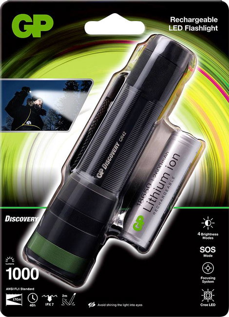 GP Discovery GPDISFLCR42BL193 Kézilámpa 40 óra 190 g 5. kép