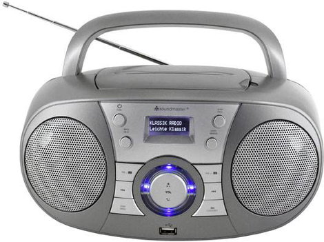 soundmaster SCD1800TI CD-s rádió DAB+, URH AUX, Bluetooth®, CD, USB Szürke 2. kép