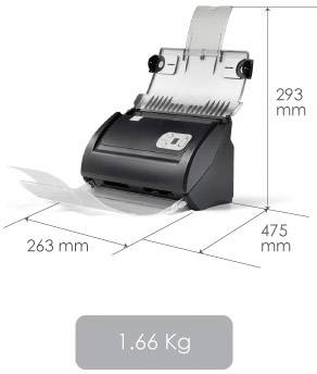 Plustek SmartOffice PS186 Duplex dokumentumszkenner A4 600 x 600 dpi 25 oldal/perc, 50 kép/perc USB 5. kép