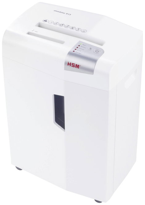 HSM shredstar X13 Iratmegsemmisítő 13 lap Részecskevágás 4 x 37 mm P-4 23 l Szintén megsemmisíti CD-