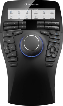3Dconnexion SpaceMouse Enterprise 3D egér USB Fekete 12 Gombok Kijelző, Csuklótámasz