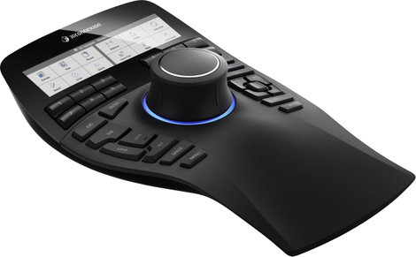 3Dconnexion SpaceMouse Enterprise 3D egér USB Fekete 12 Gombok Kijelző, Csuklótámasz 3. kép