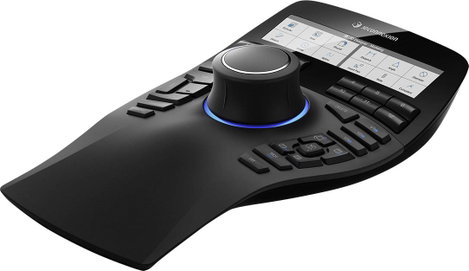 3Dconnexion SpaceMouse Enterprise 3D egér USB Fekete 12 Gombok Kijelző, Csuklótámasz 5. kép