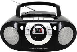 soundmaster SCD5100SW CD-s rádió URH AUX, CD, Kazetta Fekete