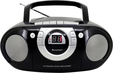 soundmaster SCD5100SW CD-s rádió URH AUX, CD, Kazetta Fekete 2. kép