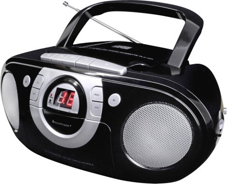soundmaster SCD5100SW CD-s rádió URH AUX, CD, Kazetta Fekete 3. kép