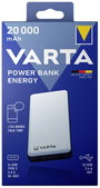 Powerbank 20000 mAh LiPo USB-C® fehér/fekete, Varta 57978101111 5. bélyegkép