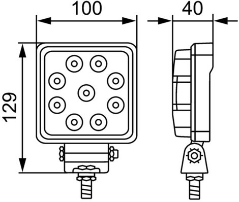 Hella Valuefit Munkafényszóró 12 V, 24 V S1500 LED 1GA 357 103-012 Közeli mező világítás (Sz x Ma x 3. kép