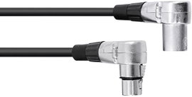Omnitronic 30220630 XLR Összekötőkábel [1x XLR dugó, 3 pólusú - 1x XLR alj, 3 pólusú] 1.50 m Fekete