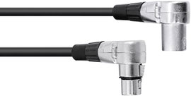 Omnitronic 30220632 XLR Összekötőkábel [1x XLR dugó, 3 pólusú - 1x XLR alj, 3 pólusú] 3.00 m Fekete