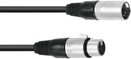 Omnitronic 30220761 XLR Összekötőkábel [1x XLR dugó, 5 pólusú - 1x XLR alj, 5 pólusú] 0.50 m Fekete