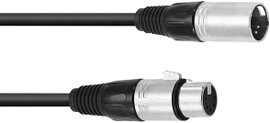 Omnitronic 30220768 XLR Összekötőkábel [1x XLR dugó, 5 pólusú - 1x XLR alj, 5 pólusú] 3.00 m Fekete