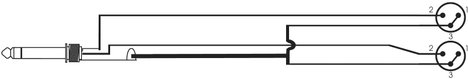 Omnitronic 30225157 XLR Átalakító kábel [1x Jack dugó, 3,5 mm-es - 2x XLR dugó, 3 pólusú] 3.00 m Fek 5. kép