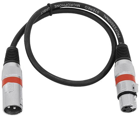 Omnitronic 30220401 XLR Összekötőkábel [1x XLR dugó, 3 pólusú - 1x XLR alj, 3 pólusú] 0.50 m Fekete 2. kép