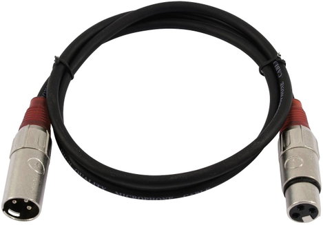 Omnitronic 3022045R XLR Összekötőkábel [1x XLR dugó, 3 pólusú - 1x XLR alj, 3 pólusú] 1.50 m Fekete 2. kép