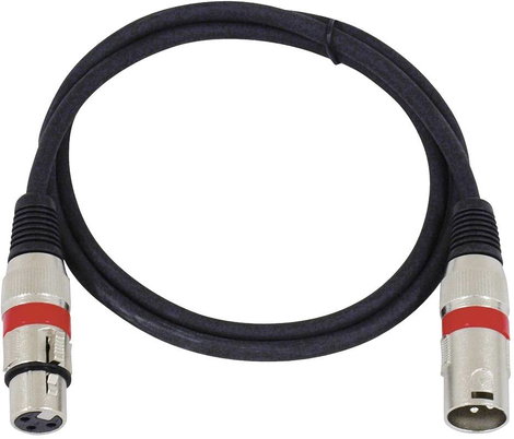Omnitronic 30220406 XLR Összekötőkábel [1x XLR dugó, 3 pólusú - 1x XLR alj, 3 pólusú] 1.00 m Fekete 2. kép