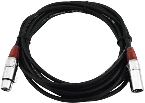 Omnitronic 3022050R XLR Összekötőkábel [1x XLR dugó, 3 pólusú - 1x XLR alj, 3 pólusú] 5.00 m Fekete 2. kép