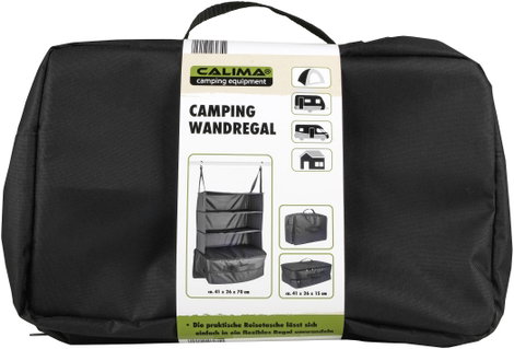Calima Camping Wandregal Kemping polc Fekete 46035 6. kép