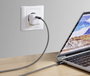 Renkforce USB kábel USB 2.0 USB-C® dugó, USB-C® dugó 3.00 m Fekete/fehér RF-4598412 5. bélyegkép
