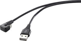 Renkforce USB kábel USB 2.0 USB-A dugó, USB mikro B dugó 1.00 m Fekete RF-4598342