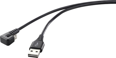 Renkforce USB kábel USB 2.0 USB-A dugó, USB mikro B dugó 1.00 m Fekete RF-4598342