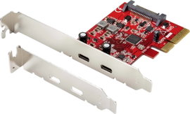 Renkforce RF-4599664 2 port USB-C® 3.1 Gen2 interfész kártya USB-C® 10Gb/s PCIe