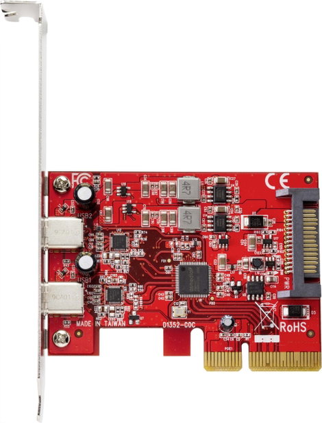 Renkforce RF-4599664 2 port USB-C® 3.1 Gen2 interfész kártya USB-C® 10Gb/s PCIe 4. kép
