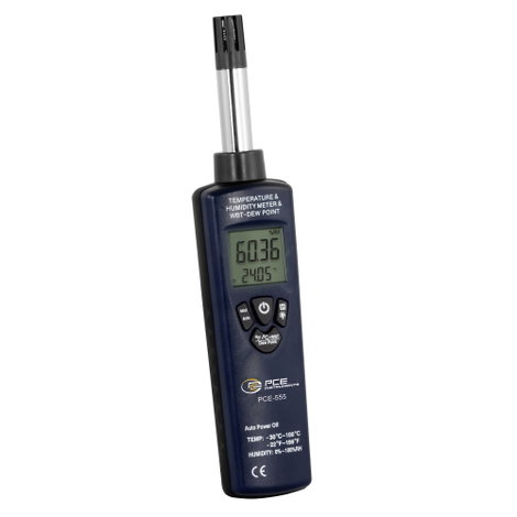 Hőmérséklet- és légnedvesség mérő 0 % rF 100 % rF, PCE Instruments PCE-555