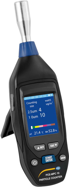 PCE Instruments Finom por mérőkészülék Hőmérséklet, Légnedvesség