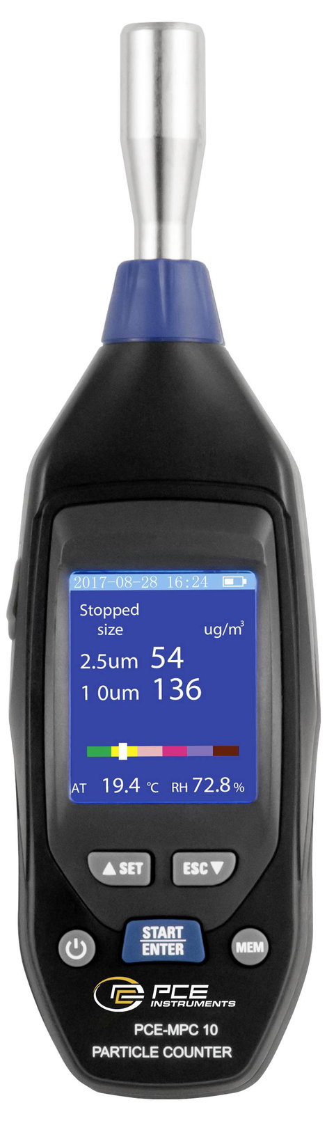 PCE Instruments Finom por mérőkészülék Hőmérséklet, Légnedvesség 2. kép