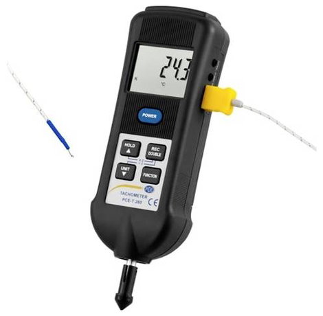 PCE Instruments PCE-T 260 Fordulatszámmérő optikai, mechanikus 0.5 - 19999 fordulat/perc 5 - 99999 f 2. kép