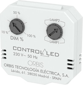 ORBIS Zeitschalttechnik OB200010 Beépíthető dimmer Alkalmas fényforrásokhoz: Izzó, Energiatakarékos 