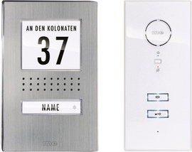 m-e modern-electronics ADV 111 WW Audio Vistadoor Kaputelefon Vezetékes Komplett készlet 1 családihá