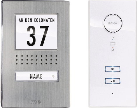 m-e modern-electronics ADV 111 WW Audio Vistadoor Kaputelefon Vezetékes Komplett készlet 1 családihá