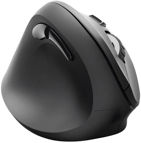 Hama EMW-500L Ergonomikus egér Rádiójel vezérlésű Optikai Fekete 6 Gombok 1800 dpi Ergonómikus