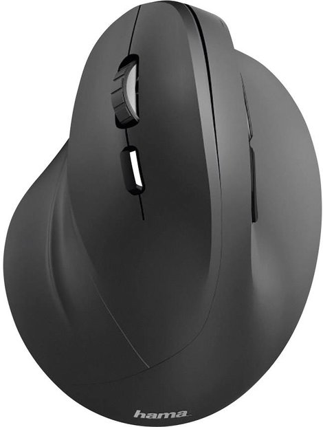 Hama EMW-500L Ergonomikus egér Rádiójel vezérlésű Optikai Fekete 6 Gombok 1800 dpi Ergonómikus 5. kép
