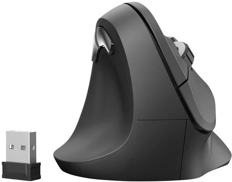 Hama EMW-500L Ergonomikus egér Rádiójel vezérlésű Optikai Fekete 6 Gombok 1800 dpi Ergonómikus 6. kép