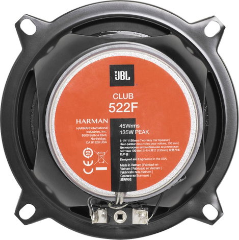 JBL Club 522F 2 utas koaxiális beépíthető hangszóró 135 W Tartalom: 2 db 5. kép
