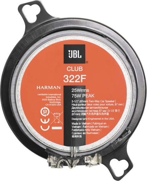 JBL Club 322F 2 utas koaxiális beépíthető hangszóró 75 W Tartalom: 2 db 4. kép