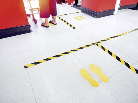 Durable 1043130 Padlójelölő szalag, DURALINE, levehető Fekete, Sárga 1 db (H x Sz x Ma) 15 m x 50 mm 5. kép
